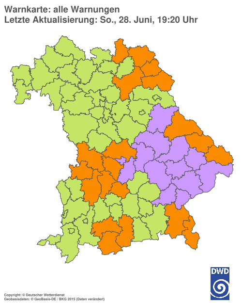 Aktuelle Wetterwarnungen für  Hannover