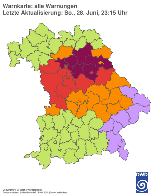 Aktuelle Wetterwarnungen für  Hannover
