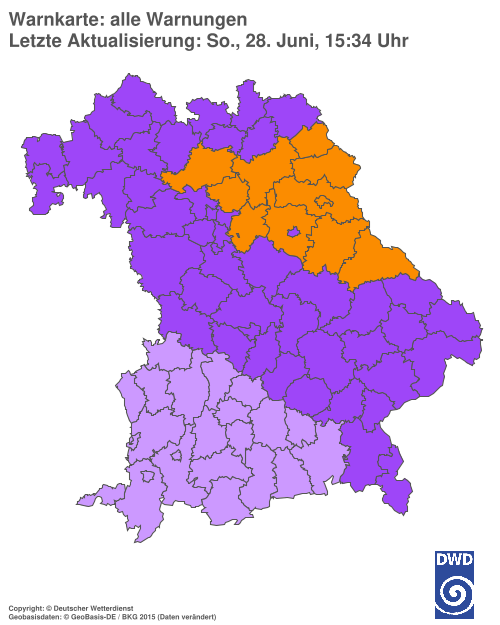 Aktuelle Wetterwarnungen für  Hannover