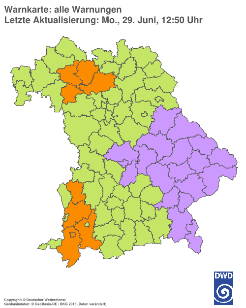 Aktuelle Wetterwarnungen für  Hannover