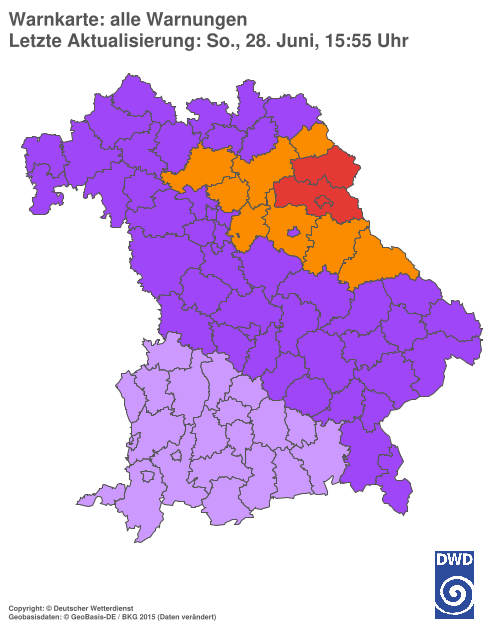 Aktuelle Wetterwarnungen für  Hannover