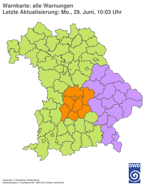 Aktuelle Wetterwarnungen für  Hannover