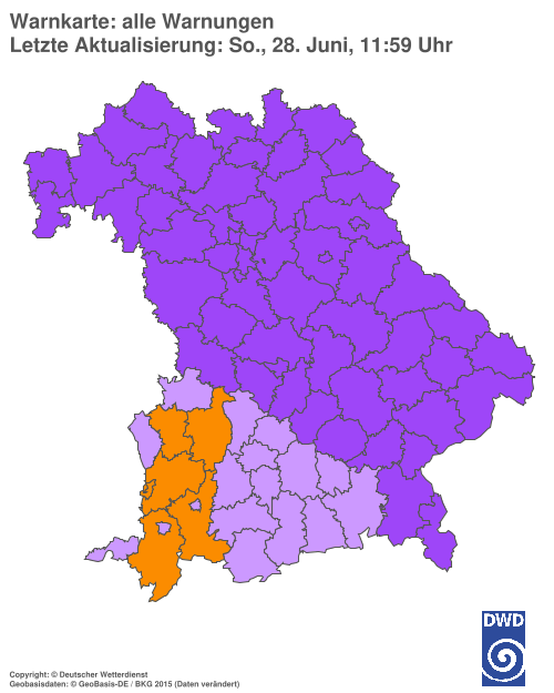 Aktuelle Wetterwarnungen für  Hannover