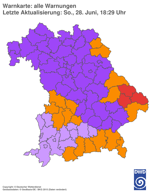 Aktuelle Wetterwarnungen für  Hannover