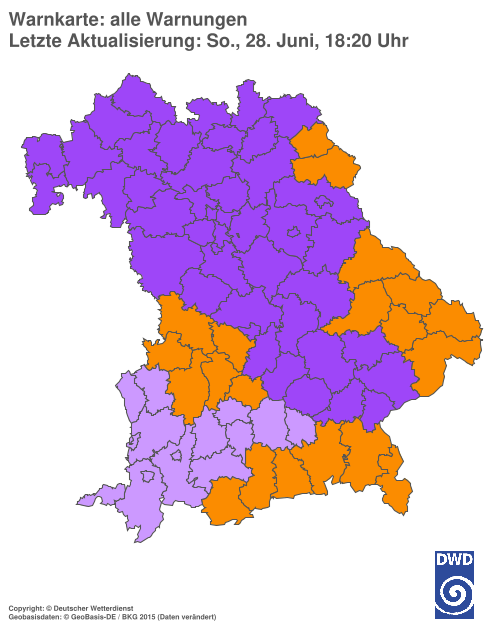 Aktuelle Wetterwarnungen für  Hannover