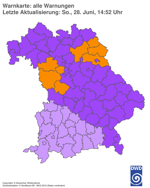 Aktuelle Wetterwarnungen für  Hannover