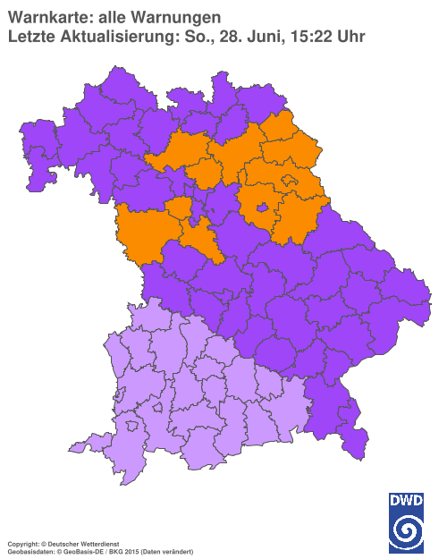 Aktuelle Wetterwarnungen für  Hannover