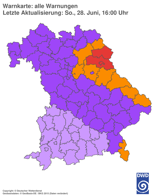 Aktuelle Wetterwarnungen für  Hannover