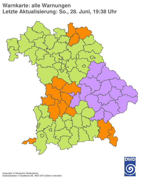 Aktuelle Wetterwarnungen für  Hannover