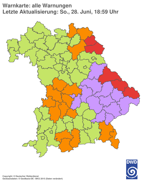 Aktuelle Wetterwarnungen für  Hannover