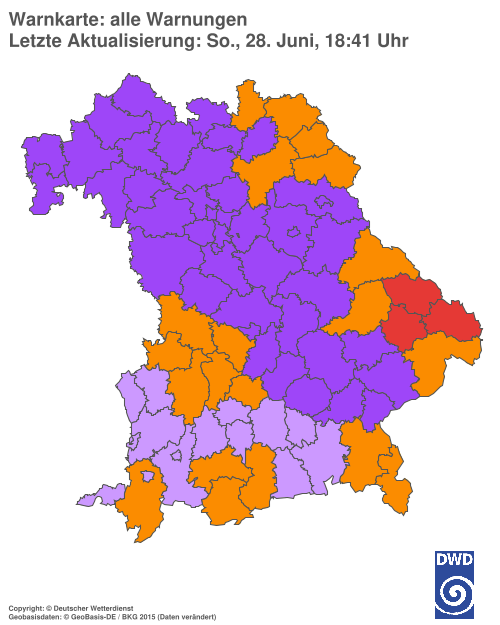 Aktuelle Wetterwarnungen für  Hannover