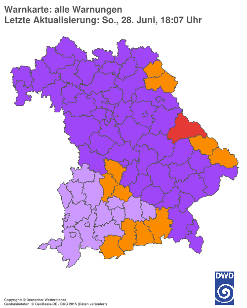 Aktuelle Wetterwarnungen für  Hannover