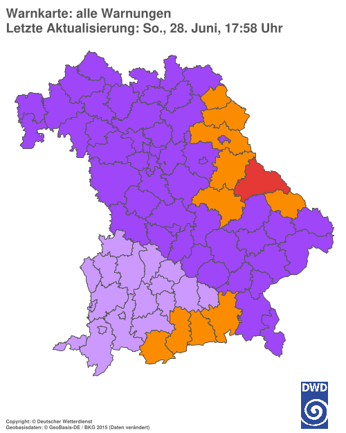 Aktuelle Wetterwarnungen für  Hannover