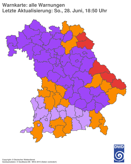 Aktuelle Wetterwarnungen für  Hannover