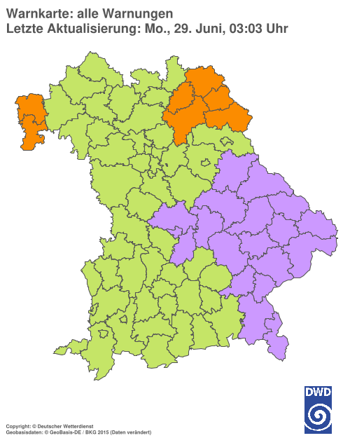 Aktuelle Wetterwarnungen für  Hannover