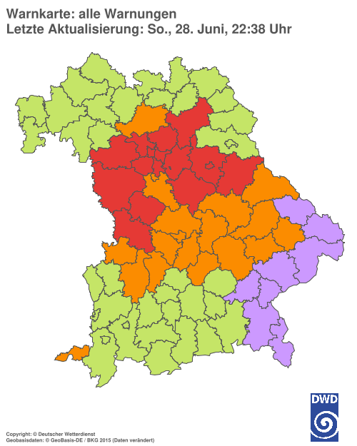 Aktuelle Wetterwarnungen für  Hannover
