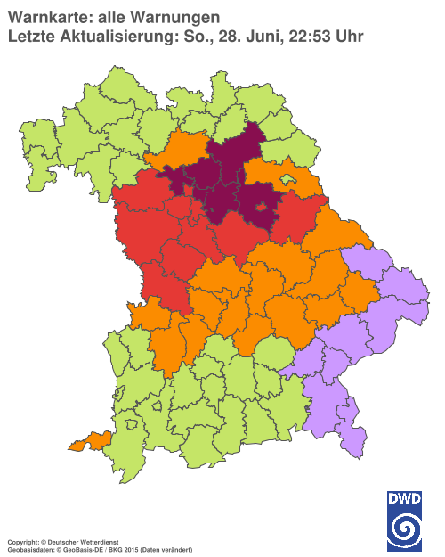 Aktuelle Wetterwarnungen für  Hannover