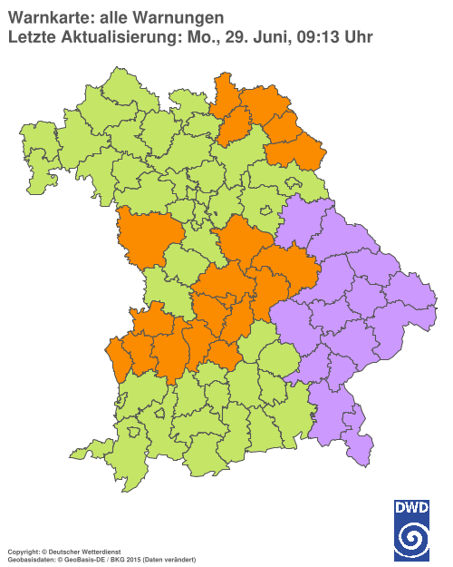 Aktuelle Wetterwarnungen für  Hannover