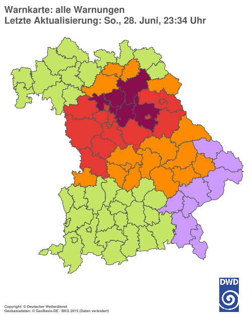 Aktuelle Wetterwarnungen für  Hannover