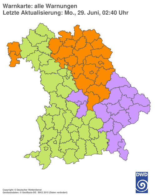 Aktuelle Wetterwarnungen für  Hannover