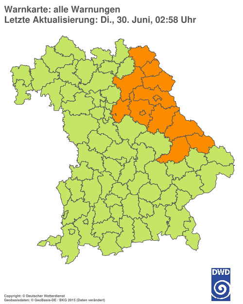 Aktuelle Wetterwarnungen für  Hannover