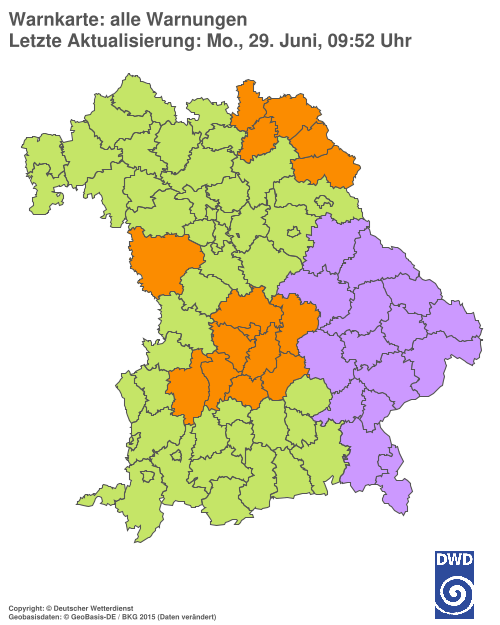 Aktuelle Wetterwarnungen für  Hannover