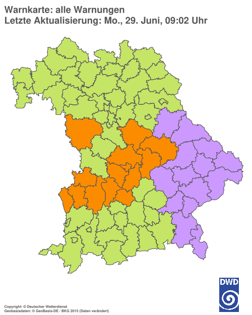 Aktuelle Wetterwarnungen für  Hannover