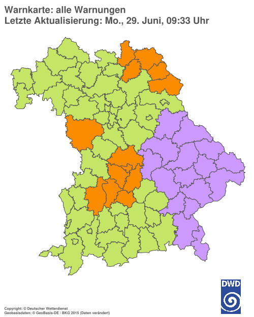 Aktuelle Wetterwarnungen für  Hannover