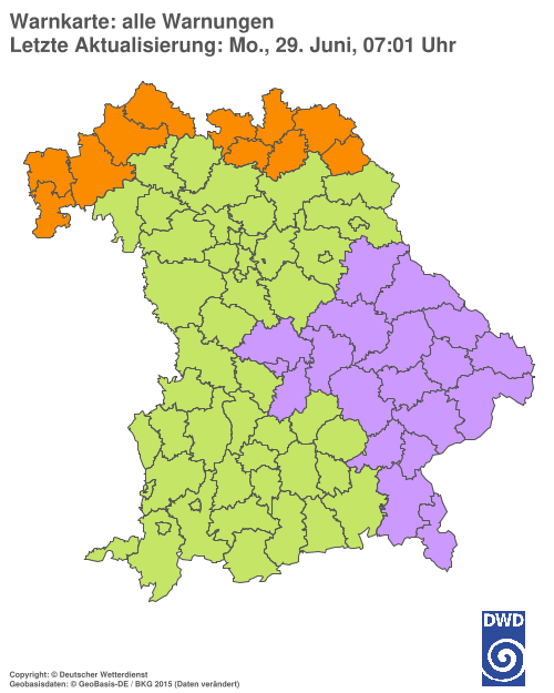 Aktuelle Wetterwarnungen für  Hannover