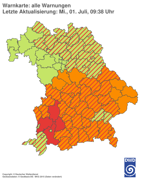 Aktuelle Wetterwarnungen für  Hannover