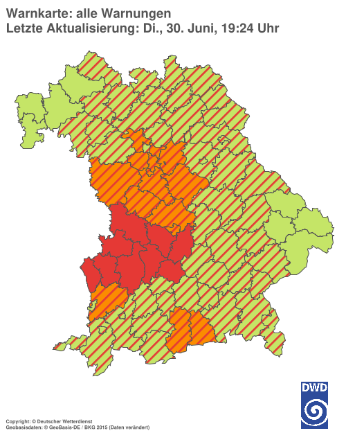 Aktuelle Wetterwarnungen für  Hannover
