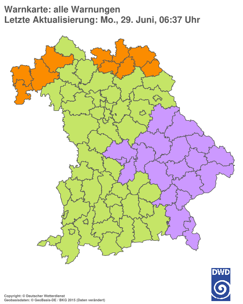 Aktuelle Wetterwarnungen für  Hannover