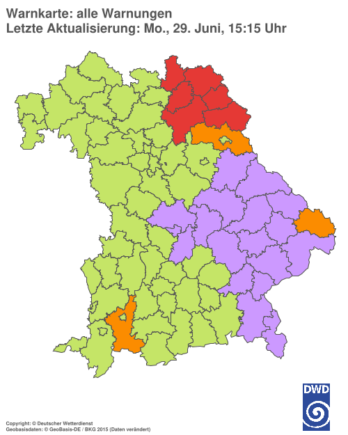 Aktuelle Wetterwarnungen für  Hannover