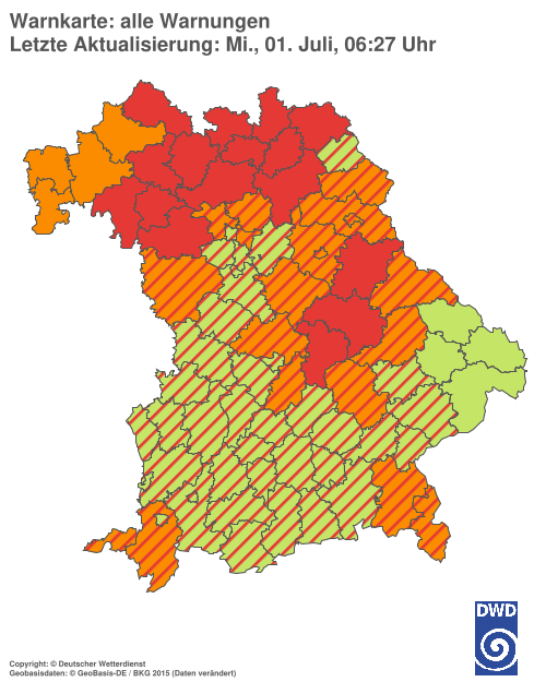 Aktuelle Wetterwarnungen für  Hannover