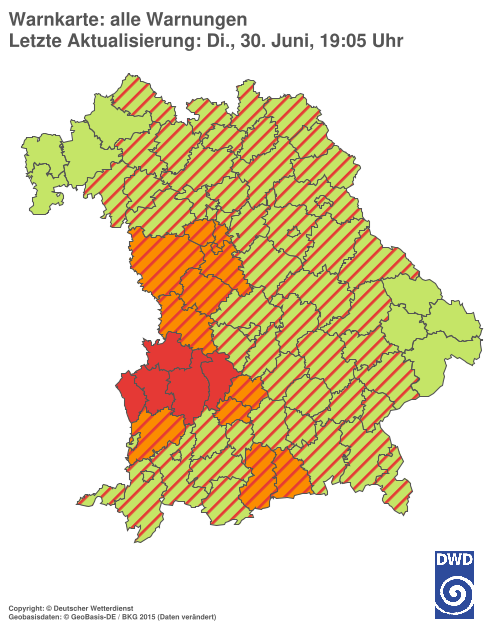 Aktuelle Wetterwarnungen für  Hannover