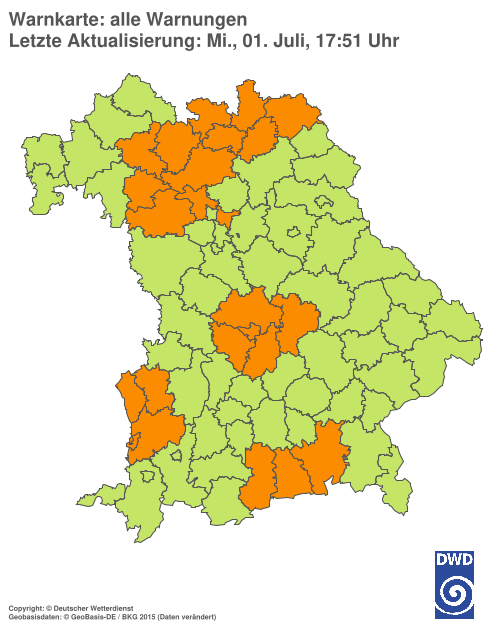 Aktuelle Wetterwarnungen für  Hannover