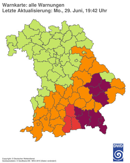 Aktuelle Wetterwarnungen für  Hannover