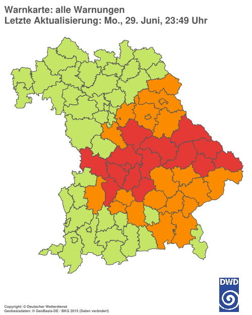Aktuelle Wetterwarnungen für  Hannover