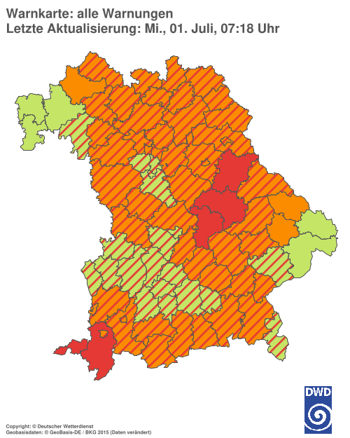 Aktuelle Wetterwarnungen für  Hannover