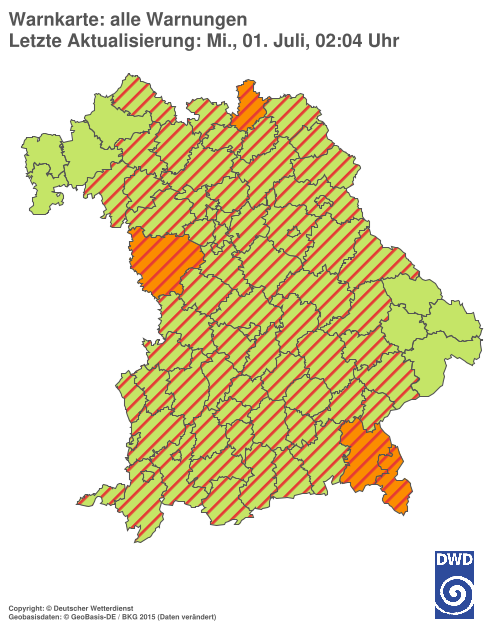 Aktuelle Wetterwarnungen für  Hannover
