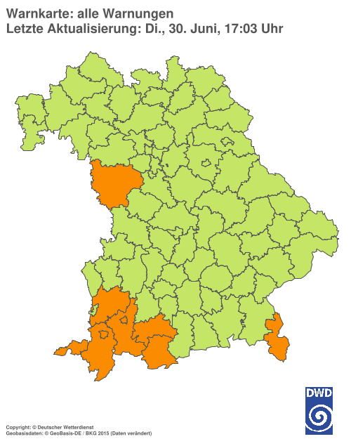 Aktuelle Wetterwarnungen für  Hannover