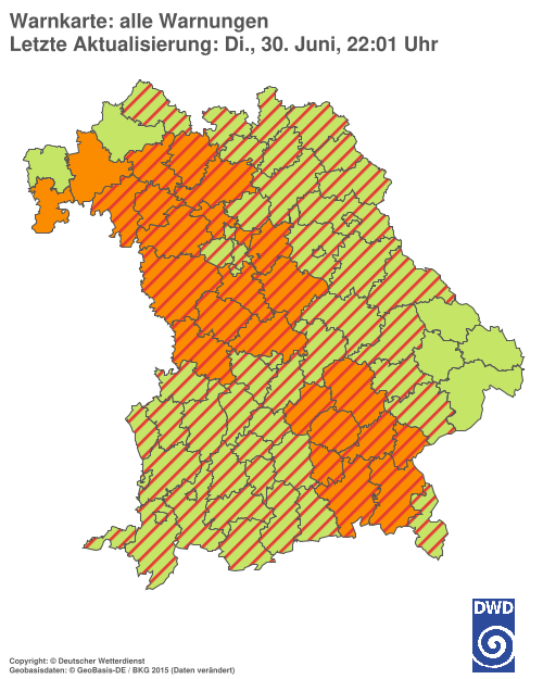 Aktuelle Wetterwarnungen für  Hannover