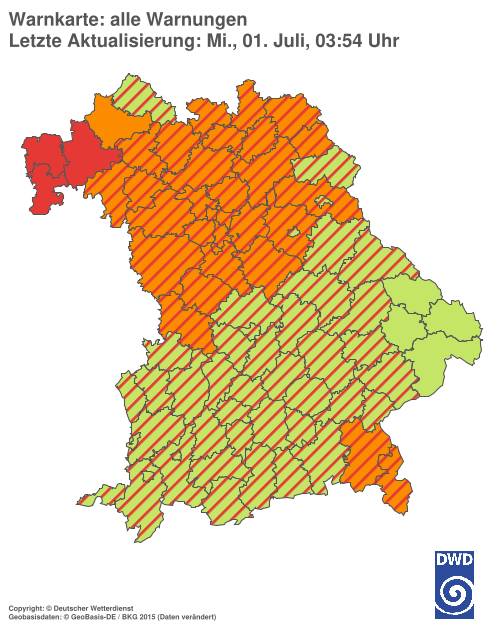 Aktuelle Wetterwarnungen für  Hannover