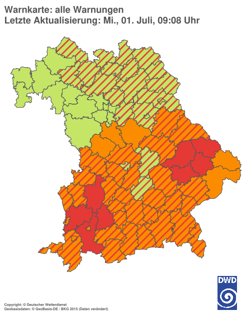 Aktuelle Wetterwarnungen für  Hannover