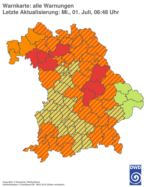 Aktuelle Wetterwarnungen für  Hannover