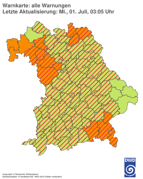 Aktuelle Wetterwarnungen für  Hannover