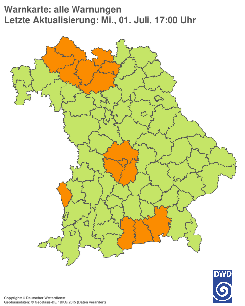 Aktuelle Wetterwarnungen für  Hannover
