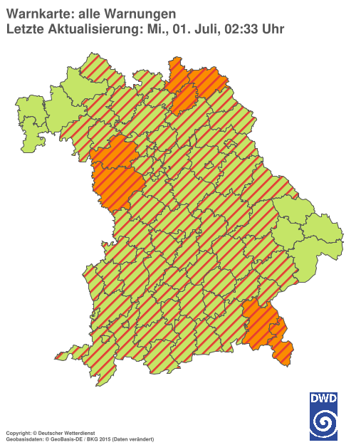 Aktuelle Wetterwarnungen für  Hannover