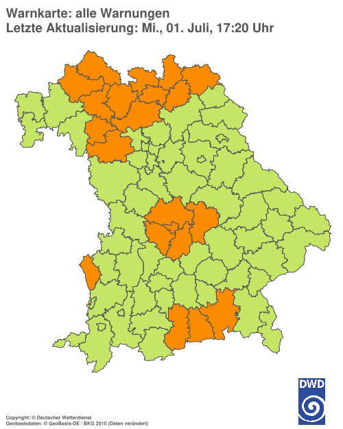 Aktuelle Wetterwarnungen für  Hannover