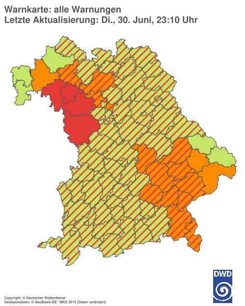 Aktuelle Wetterwarnungen für  Hannover